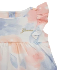 Guess Baby Girls Interlock Printed Short Sleeve Bodysuit Dress