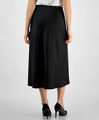 Bar Iii Women's Satin Pull-On Midi Skirt, Exclusively at Macy's
