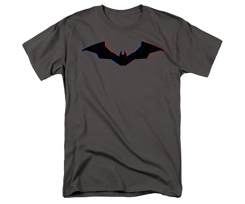 The Batman Mens Tri Color Bat Silhouette Short Sleeve Adult Tee / T-Shirt