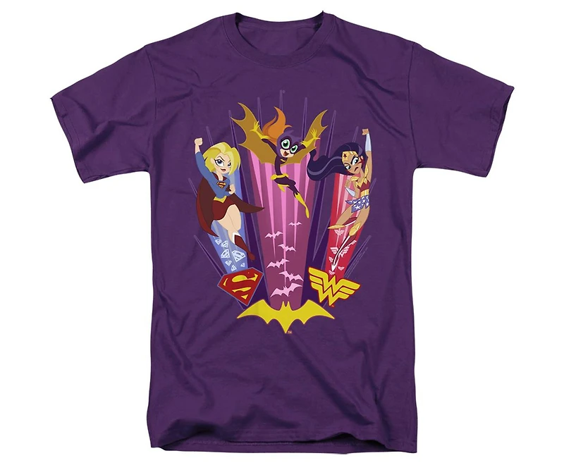 Dc Wonder Woman Men's Superhero Girls Comics Super Trio Short Sleeve Adult Tee / T-Shirt