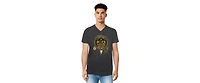 Black Adam Mens Justice Society Short Sleeve Adult V Neck Premium Cotton Tee / T-Shirt