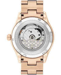 Coach Women's Brooks Automatic Rose Gold Tone Stainless Steel Bracelet Watch, 38mm