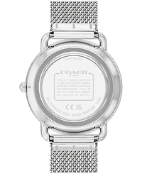 Coach Women's Elliot Silver Tone Stainless Steel Mesh Bracelet Watch, 36mm Gift Set