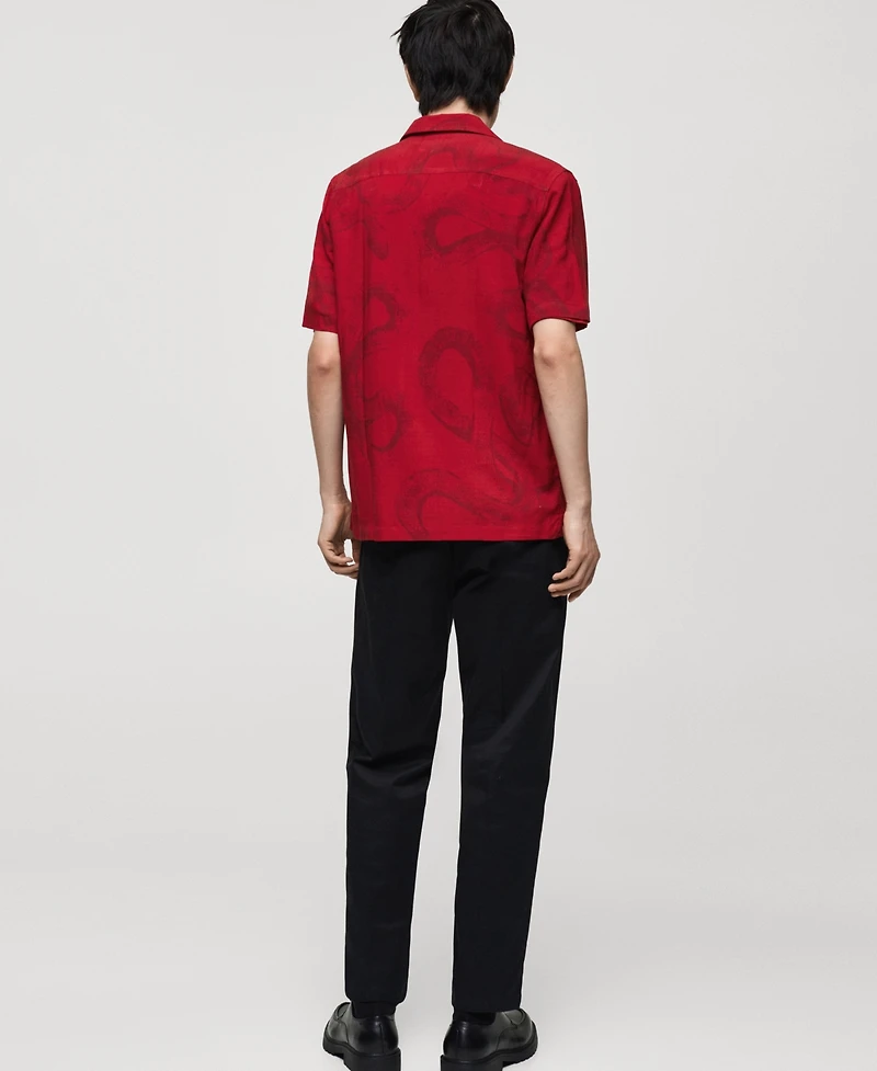 Mango Men's Slim-Fit Printed Shirt