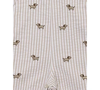 Little Me Baby Boys Cotton Puppies Polo Shirt & Shortall, 2 Piece Set