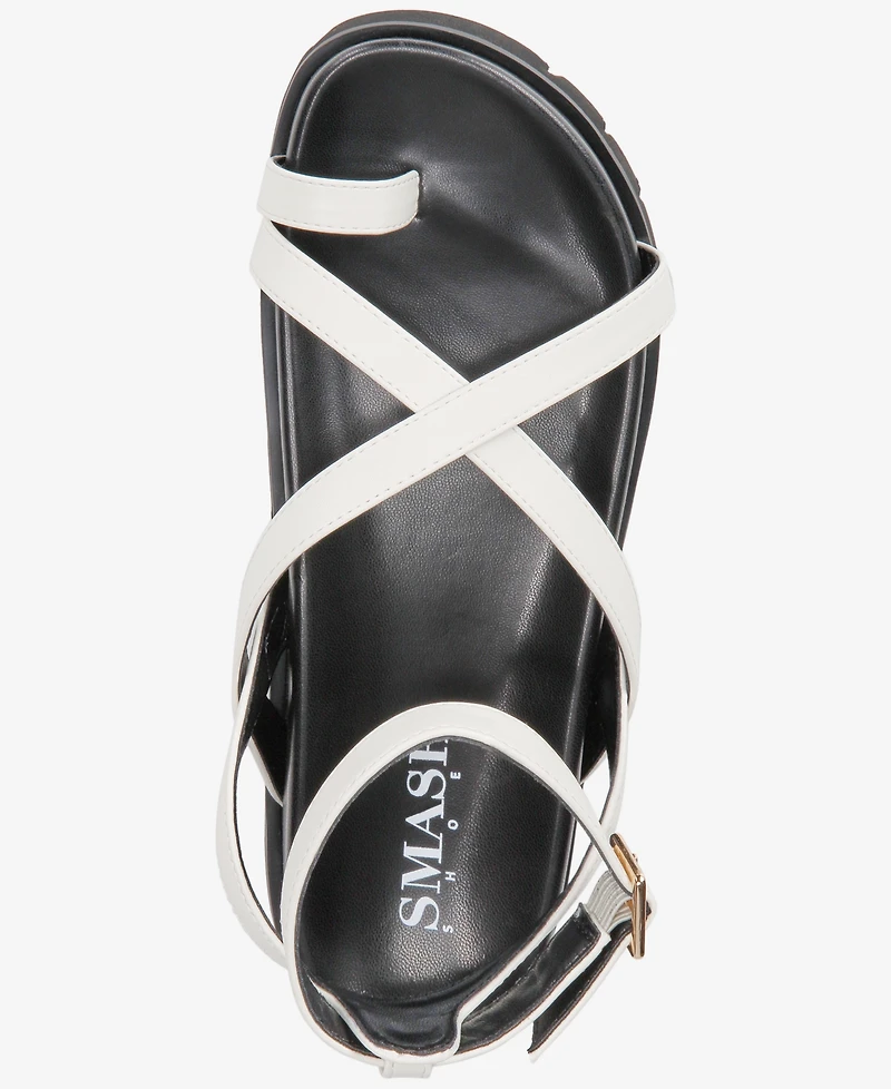 Smash Shoes Women's Ava Sport Flat Sandals - Extended Sizes Available