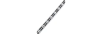 Men's Black and Grey Cable Bracelet in Stainless Steel