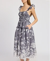 En Saison Women's Sydney Floral-Print Midi Dress