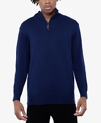 Spring + Mercer Men's Quarter Zip Mock Neck Sweater