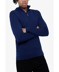 Spring + Mercer Men's Quarter Zip Mock Neck Sweater
