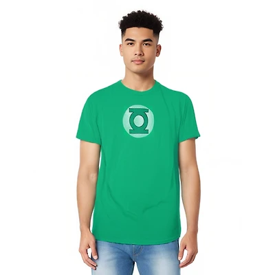 Dc Green Lantern Mens Comics Logo Distressed Short Sleeve Adult Tee / T-Shirt