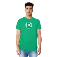 Dc Green Lantern Mens Comics Logo Distressed Short Sleeve Adult Tee / T-Shirt