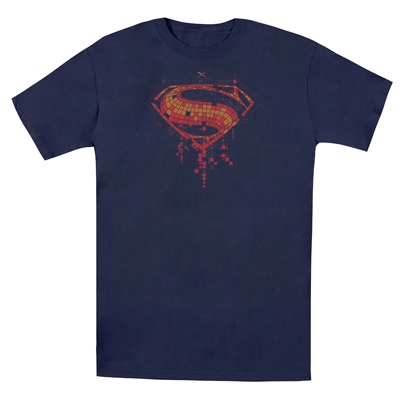 Batman V Superman Mens Tech Super Logo Short Sleeve Adult Tee / T-Shirt
