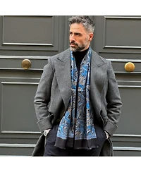 Elizabetta Men's Sorrento - Wool Backed Silk Scarf for Men