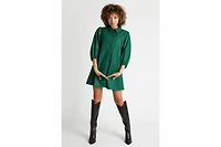 Caldwell Collection Women's Jess Faux Leather Button front Duster or Dress