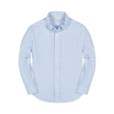 Hope & Henry Baby Boys Long Sleeve Seersucker Button Down Shirt