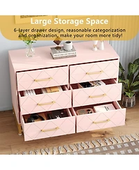 6 Drawers Dresser for Bedroom