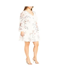 City Chic Plus Kiki Print Dress