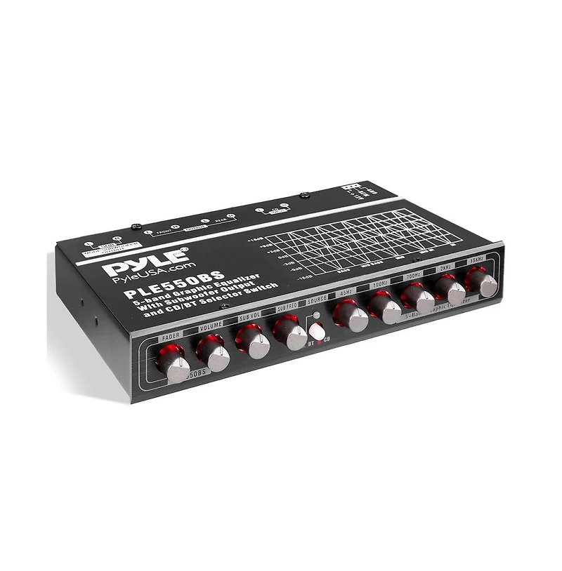Pyle 5 Bands Graphic Equalizer with Subwoofer Control, Bluetooth