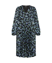 City Chic Plus Finley Pleat Dress