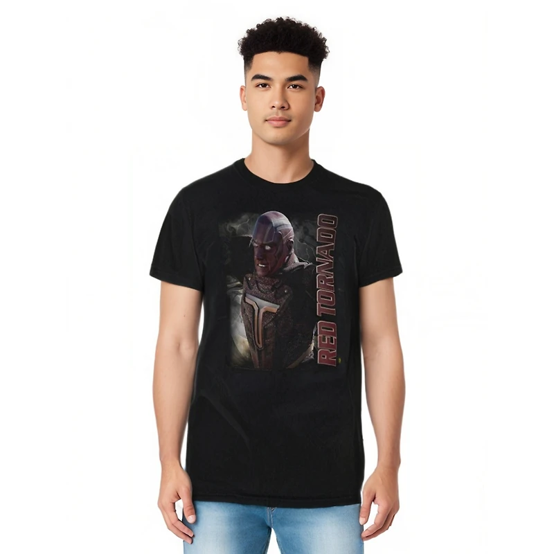 Supergirl Mens Red Tornado Short Sleeve Adult Tee / T-Shirt
