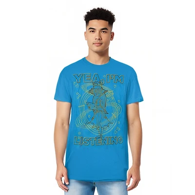 Dc Wonder Woman Men's Superhero Girls Comics Listening Short Sleeve Adult Tee / T-Shirt