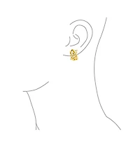 Bling Jewelry Classic Celtic Knot Clip-On Earrings Two Tone For Non-Pierced Ears Gold Plated