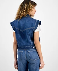 Boss Orange Women's Extended-Shoulder Denim Vest