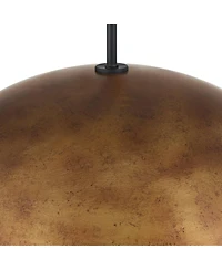 Possini Euro Design Julian 24" Rustic Pendant Ceiling Light Fixture Dining Room Over Table Dome 4-Light Brown Bronze Finish