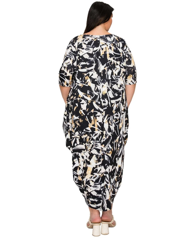 L I V D Plus Brielle Bubble Hem Pocket Dress