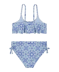 Roxy Big Girls Fresco Tile Flounce Bikini, 2-Piece Set