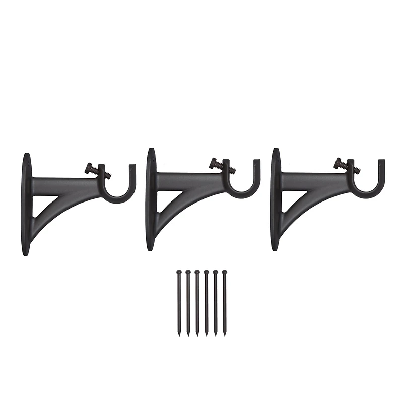Kenney Fast Fit Easy Install Mission 5/8" Decorative Window Curtain Rod Set - Hassle-Free Installation