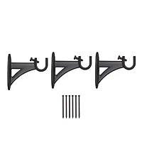 Kenney Fast Fit Easy Install Mission 5/8" Decorative Window Curtain Rod Set - Hassle-Free Installation