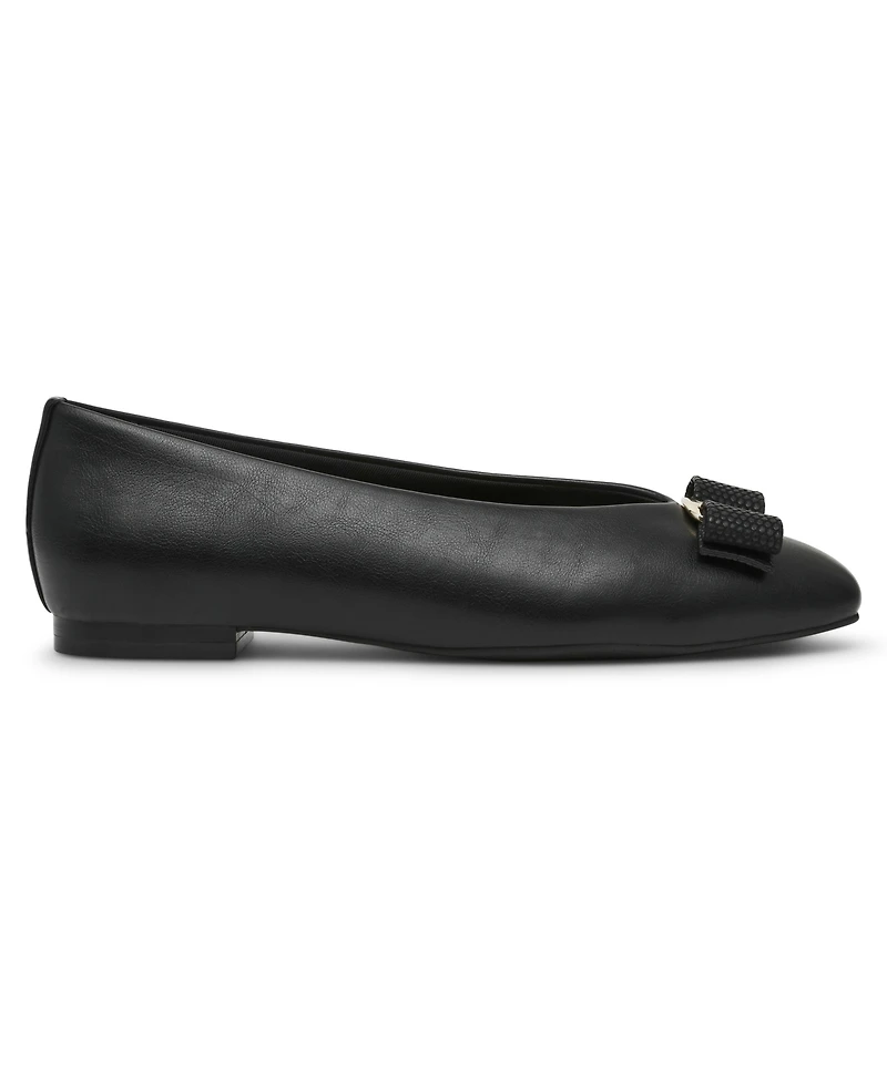 Anne Klein Women's Willow Bow Detail Round Toe Ballet Flats