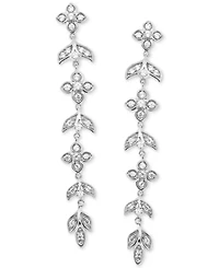 Diamond Vine Inspired Linear Drop Earrings (1/3 ct. t.w.) in Sterling Silver