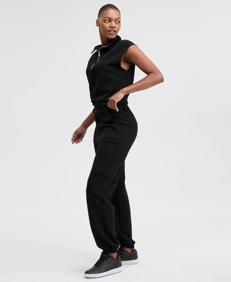 And Now This Women's Scuba Quarter-Zip Collar Vest, Created for Macy's