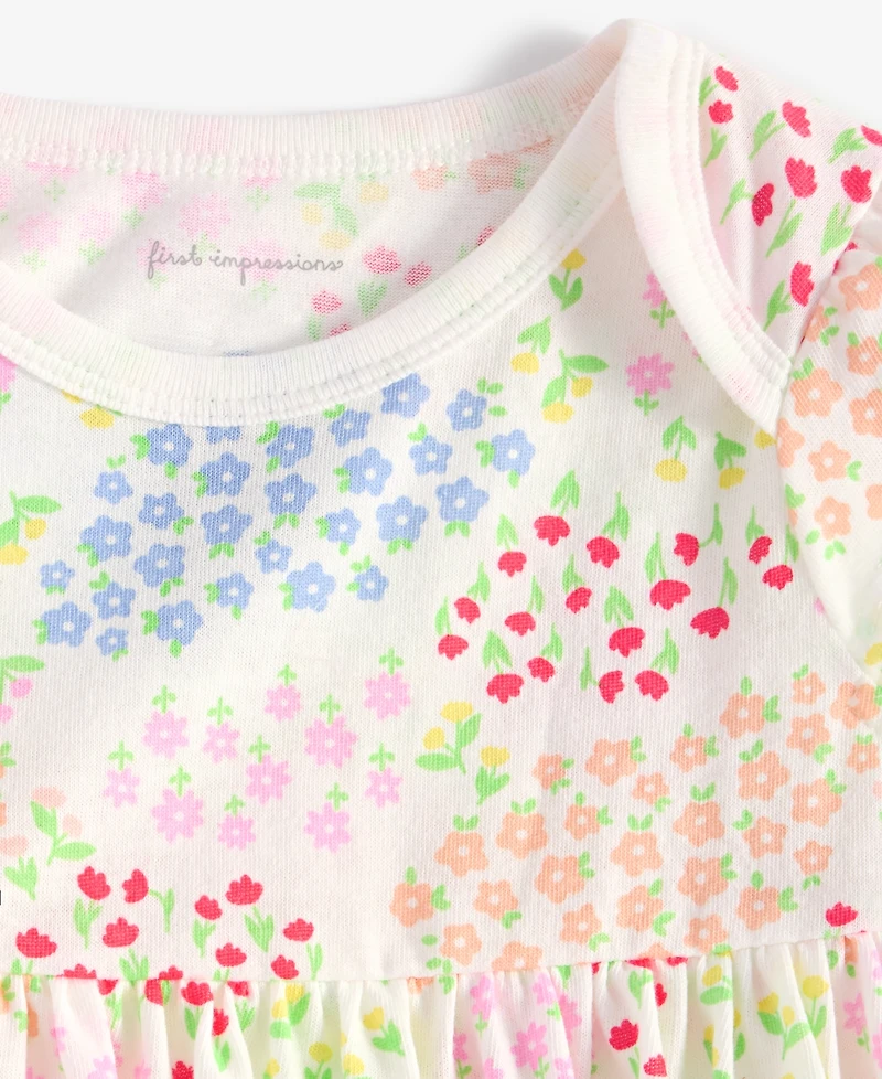 First Impressions Baby Girls Flower Garden Printed Skirted Sunsuit, Exclusively at Macy's