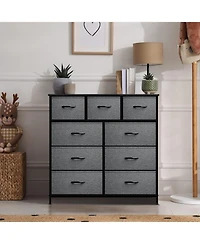 Sorbus 9 Drawers Dresser - Furniture Storage for Bedroom, Closet, Office Organization Steel Frame, Wood Top
