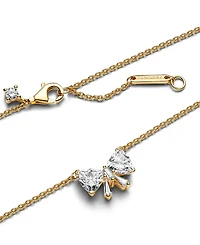 Pandora Gold-Plated Sparkling Bow Necklace