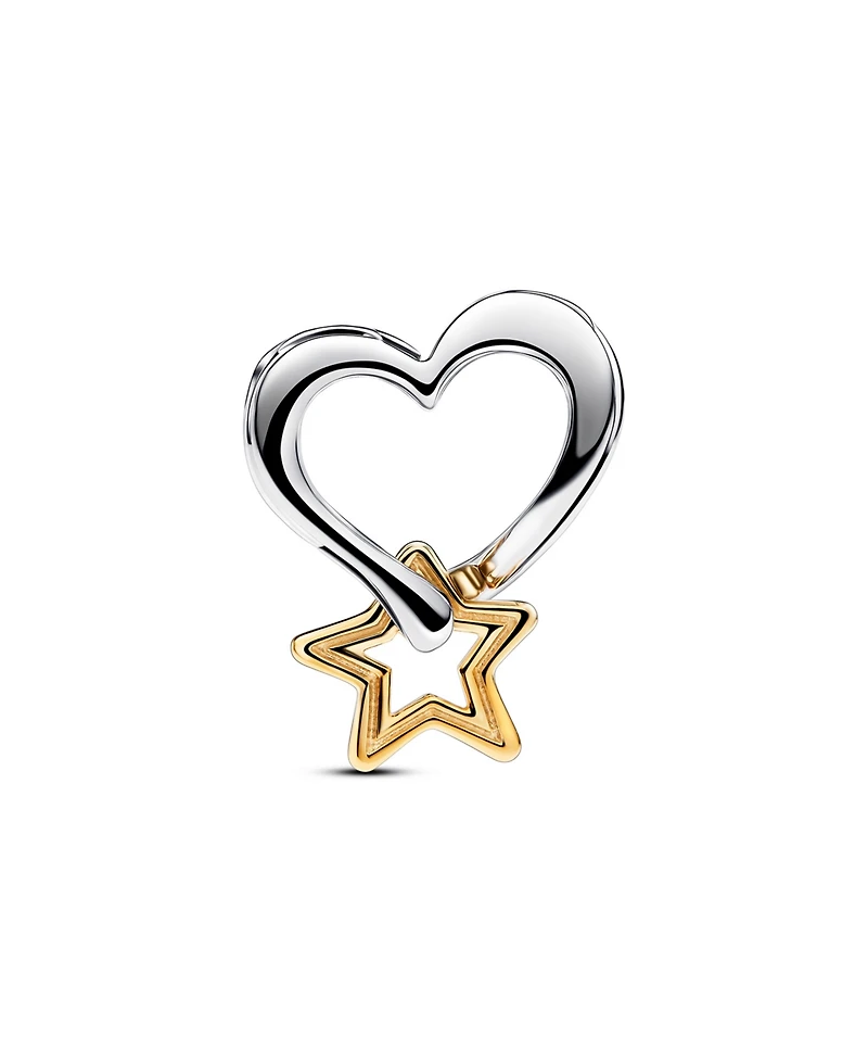Pandora Two-Tone Sterling Lucky Star Heart Charm