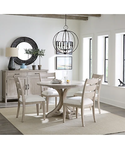 Sadie -Pc. Round Dining Set (Table & Ladder Back Chairs