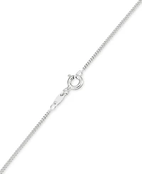 Marcasite & Crystal Swoop Design 18" Pendant Necklace in Sterling Silver