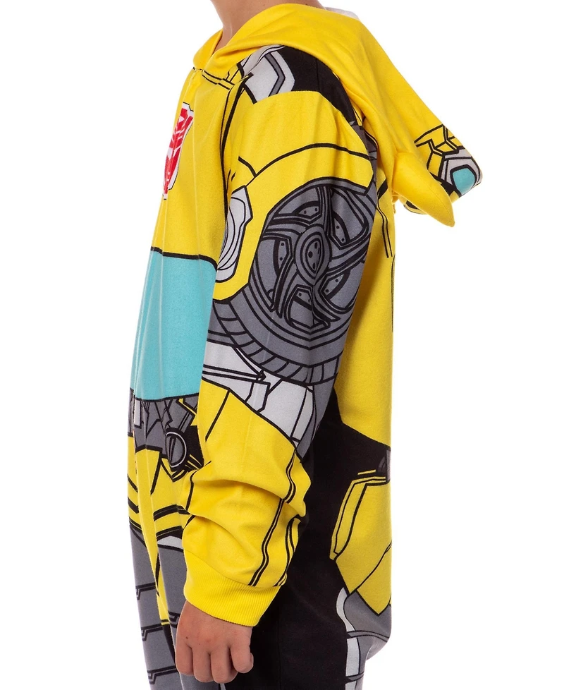 Transformers Boys Retro Autobots Hooded Union Suit Character Pajama