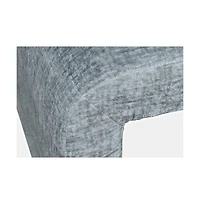 Jofran Luxury Curved Upholstered Waterfall Jacquard Petite Ottoman Bench