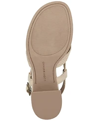Lucky Brand Women's Sasina Woven Strappy Block-Heel Dress Sandals