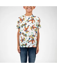 Naruto Little Boys Uzumaki Crew Neck Short Sleeve 4pk Tees-Small