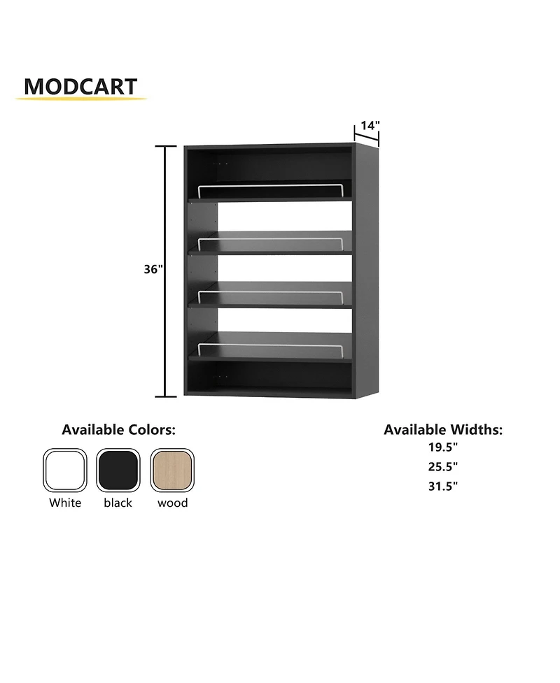 Modular Storage Angled Shelves, Wood Closet Organizer Adjustable, Stacking