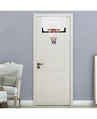Gymax Over-The-Door Mini Basketball Hoop Includes Basketball & Hand Pump Indoor Sports