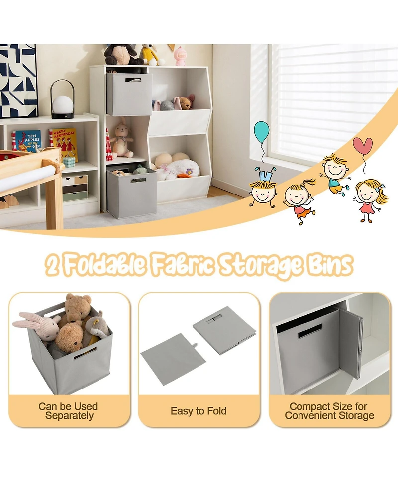 Gouun Kids Toy Storage Cabinet with Shelves