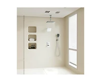 Casainc Rainfall Symphony 3-Function Dual Shower Head Thermostatic Shower System with 3 Sprays Handheld